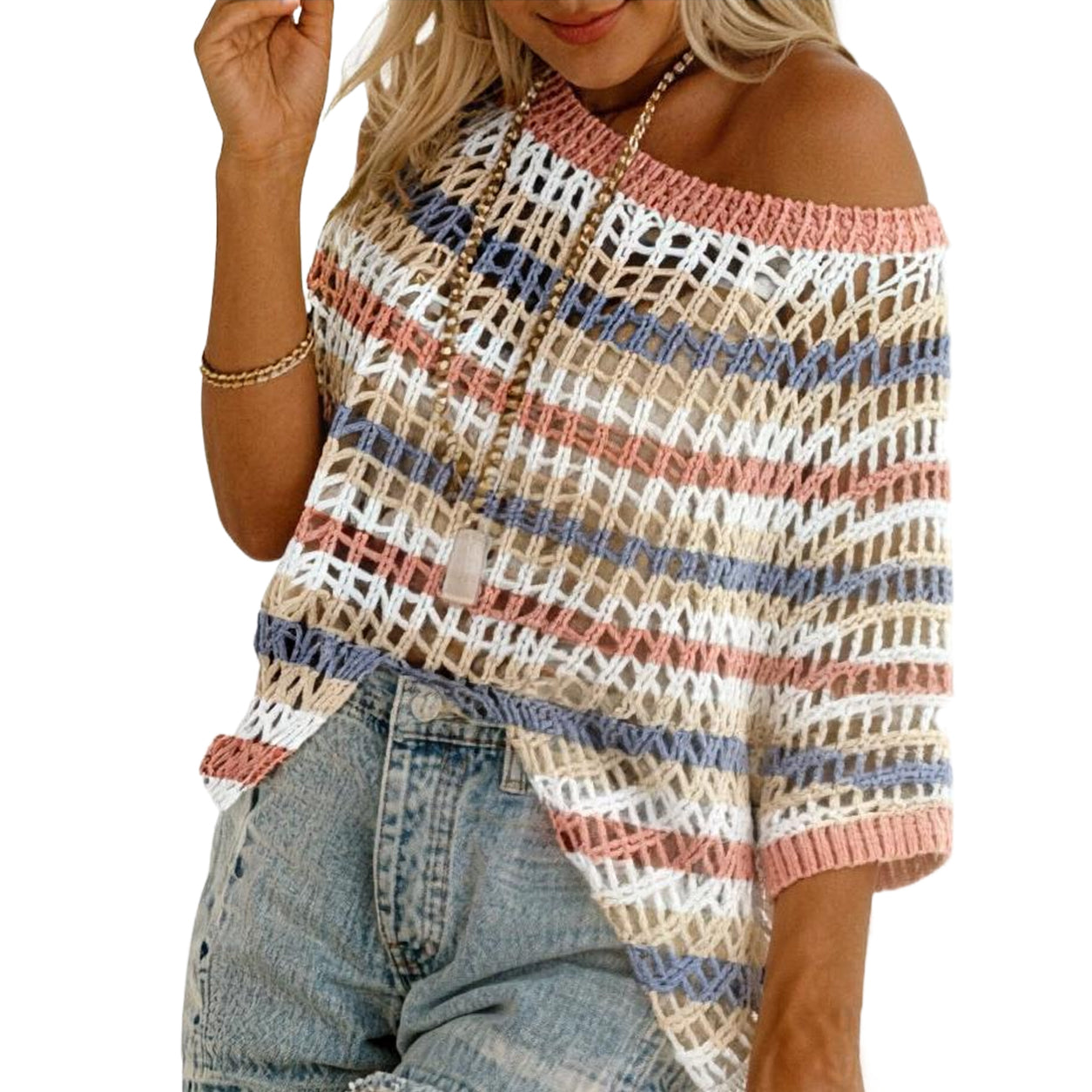 🎉This Week's Special Sales - 60% OFF✨Womens Crochet Pullover Top