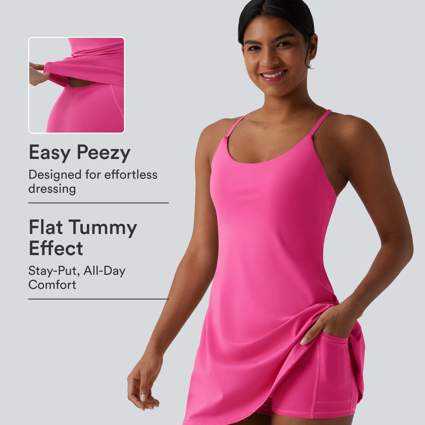 🔥Last day promotion🔥Plush Backless Active Dress-Easy Peezy Edition